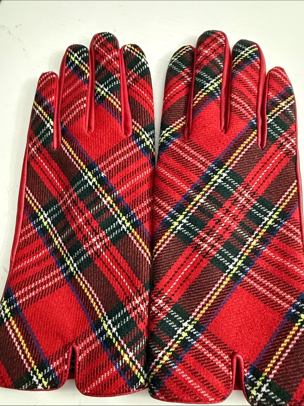Talbots Red Plaid Women's Gloves - Stylish Winter Accessories